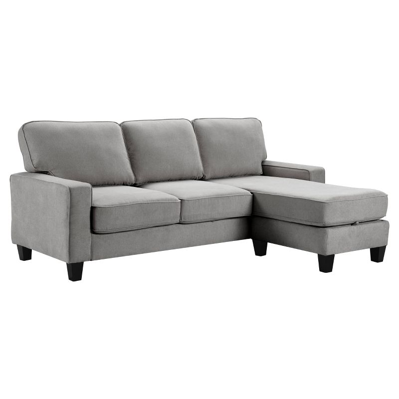 86&#34; Palisades Reversible Small Space Sectional with Storage Soft Gray - Serta, 3 of 14