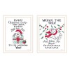 YOOCOZZ Christmas Trendy Decoration, Trendy 4U 2- Piece Vignette Cat & Dog Christmas Enjoyment  , by Deb Strain, Black or White Framed Wall Art - 2 of 4