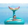 Jasonwell Giant Inflatable Mermaid Tail Pool Float – Summer Beach Party Raft for Kids & Adults, X-Large, Green with Fast Valves - 2 of 4