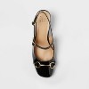 
Women's Lucky Square Toe Mary Jane Heels with Memory Foam Insole - A New Day™ Black - 3 of 4