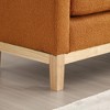 Upholstered Bench, 53.5" Ottoman Bench with Wood Legs & Pillows for End of Bed, Bedroom, Living Room, Entryway, Caramel, Caramel - 4 of 4