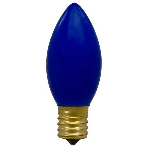 Northlight C9 Opaque Christmas Replacement Bulbs - Blue - 4ct - 1 of 3