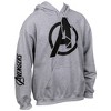 Mens Avengers Symbol with Sleeve Print Text Pull Over Hoodie - 2 of 4
