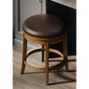 Maven Lane Alexander Backless Swivel Vegan Leather Counter Height Bar Stool - 2 of 4