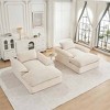 Aukfa Sleeper Sofa Couches for Living Room, Luxury Modern Couch with Deep Seat, No Assembly Required, 3 Seater, White - 2 of 4