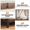 70 Inch Coat Rack Shoe Bench with 8 Removable Hooks and Top Shelf, Industrial Hall Tree with Bench and Shoe Storage for Entryway, Mudroom - 2 of 4