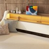 Twin Size Daybed with Storage Drawers, Upholstered Daybed with Charging Station and LED Lights, Twin Size PU Leather Daybed Sofa Bed, White - 3 of 4