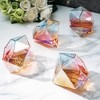 The Wine Savant Iridescent Diamond Shaped Whiskey & Wine Glasses, Unique Design & Beautiful Addition to Home Bar - 4 pk - 4 of 4
