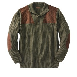 Boulder Creek by KingSize Patch Sweater With Mock Neck - 1 of 4