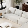 MAYEERTY Sofa White - Corduroy, Compact Seat, No Assembly, for Living Room/Bedroom - 2 of 4