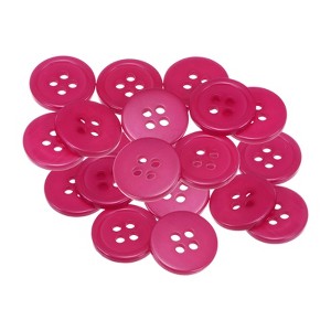 Unique Bargains Sewing Resin Round Flat 4-Hole Replacement Craft Buttons 20 Pcs - 1 of 4