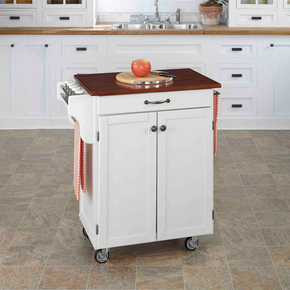 Kitchen Carts And Islands with Wood Top Red/Brown Home Styles