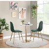 Sapphtopaz 27" Round Dining Table Pebble Contemporary Glam Adjustable Dining or Bar Table for Dining Room, Small Spaces - 2 of 4