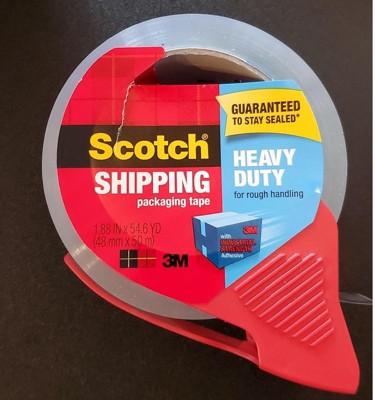 Scotch Packaging Tape Heavy Duty Shipping, Clear, 1.88 in. x 54.6 yd, 6 Rolls, Size: 1.88 x 1000