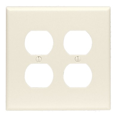 Leviton Light Almond 2 gang Thermoset Plastic Duplex Wall Plate 1 pk