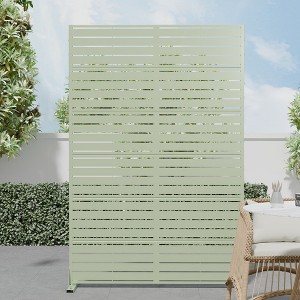 Spassway Outdoor Metal Privacy Screen with Different Colors Garden Fence Panels Patio Trellis Room Divider Decorative Wall Panels - 1 of 4