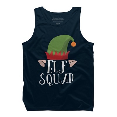 Men's Design By Humans Christmas Elf Squad By GiftsIdeas Tank Top