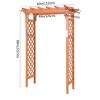 Costway Arbor Over 7FT High Wooden Garden Arch Trellis Pergola Outdoor Patio Plant - 2 of 4