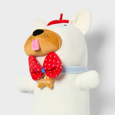 Frenchie Kids' Long Weighted Plush Throw Pillow Cream - Pillowfort