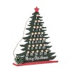 Transpac Wood 12.6 in. Green Christmas Holiday Tree Countdown - 2 of 4