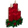 Northlight Lighted Candles Christmas Window Silhouette - 17.5" - Red - 3 of 4