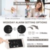 Aoibox Wooden Digital Alarm Clock with 0-100% Dimmer, Dual Alarm, Snooze, Weekday/Everyday Mode, 12/24H, Temperature & Date Display for Office,Bedroom - 4 of 4