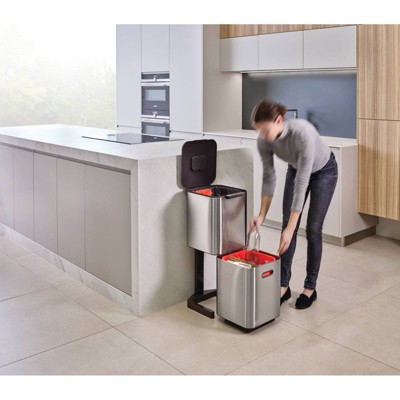 Totem 60 Stainless Steel Waste Separation & Recycling Unit - Thumbnail 4