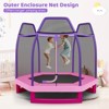 Infans 7FT Kids Trampoline with Safety Enclosure Net Spring Pad & Jumping Mat for Kids - 4 of 4