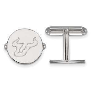 Black Bow Jewelry Sterling Silver South Florida Bulls NCAA Cuff Links - 1 of 3