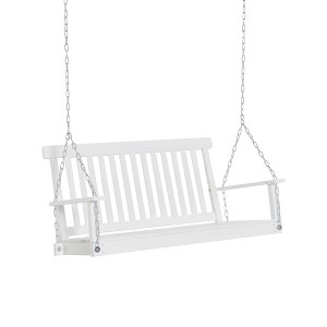 Resenkos 2-Seater Porch Swing, Outdoor Patio Swing Chair, Slatted Seat, , Heavy Duty 440lb Capacity, - 1 of 4