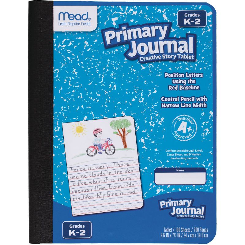 Mead Primary Journal Half Page Ruled, 100 Sheets Per Book, Pack of 6, 2 of 6