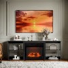 Farmhouse 58'' TV Stand For Tvs Up To 70'' With Electric Fireplace And Adjustable Shelves - 2 of 4