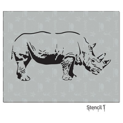 Stencil1 Rhino - Stencil 8.5" x 11"