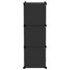 vidaXL Storage Cube Organizer with Cubes Stackable Organizer Modular Shelf PP - Black 37.2" x 12.4" x 36.6" - 4 of 4