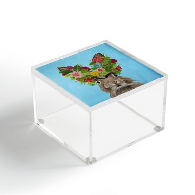 Coco de Paris Frida Kahlo Rabbit 4" x 4" Acrylic Box - Deny Designs