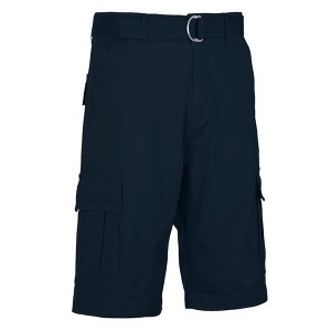 Galaxy By Harvic Men's Flat Front Belted Cotton Cargo Shorts - 1 of 3