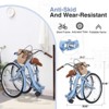 INFURNIC Bicycles 24" Single Speed Folding Lady Bike Durable Steel Frame Compact Design for Easy Storage and Commuting, Blue, 62.99"*25.2"*37.8" - 4 of 4