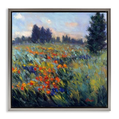 Stupell Industries Flower Meadow Landscape, 25" x 25"