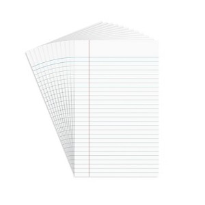 Staples Notepads 5" x 8" Narrow White 50 Sh./Pad 12 Pads/PK TR57330/18600 - 1 of 4