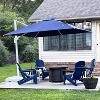 PURPLE LEAF Patio Umbrella White Cantilever Offset Umbrella Square Outdoor Umbrella with 360-degree Rotation for Garden Deck Pool - 2 of 4