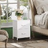 SEVOBAL Nightstand 2 Drawers Bedside Table Removable Bins Sturdy Organizer Furniture for Bedroom Nursery Closet Living Room, White, 18"*11.8"*20" - 4 of 4