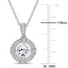 EVERLY JEWELRY | Sterling Silver 1/10 CT Diamond TW And 1 1/10 CT TGW Created White Sapphire Fashion Pendant With Chain, 18-inch - 2 of 4