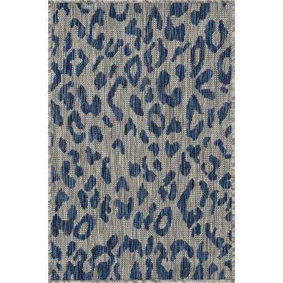 Hauteloom Skipsea Blue Leopard Performance Rug