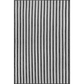 nuLOOM Kennedy Braided Stripes Indoor and Outdoor Patio Area Rug