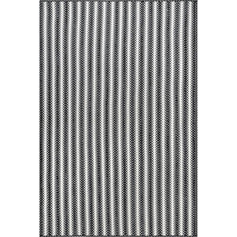 nuLOOM Kennedy Braided Stripes Indoor and Outdoor Patio Area Rug, 1 of 11