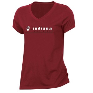 NCAA Indiana Hoosiers Women's Core V-Neck T-Shirt - 1 of 3
