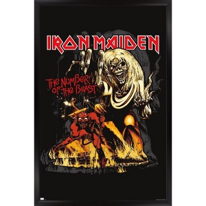 Trends International Iron Maiden - The Number Of The Beast Framed Wall Poster Prints - 1 of 4