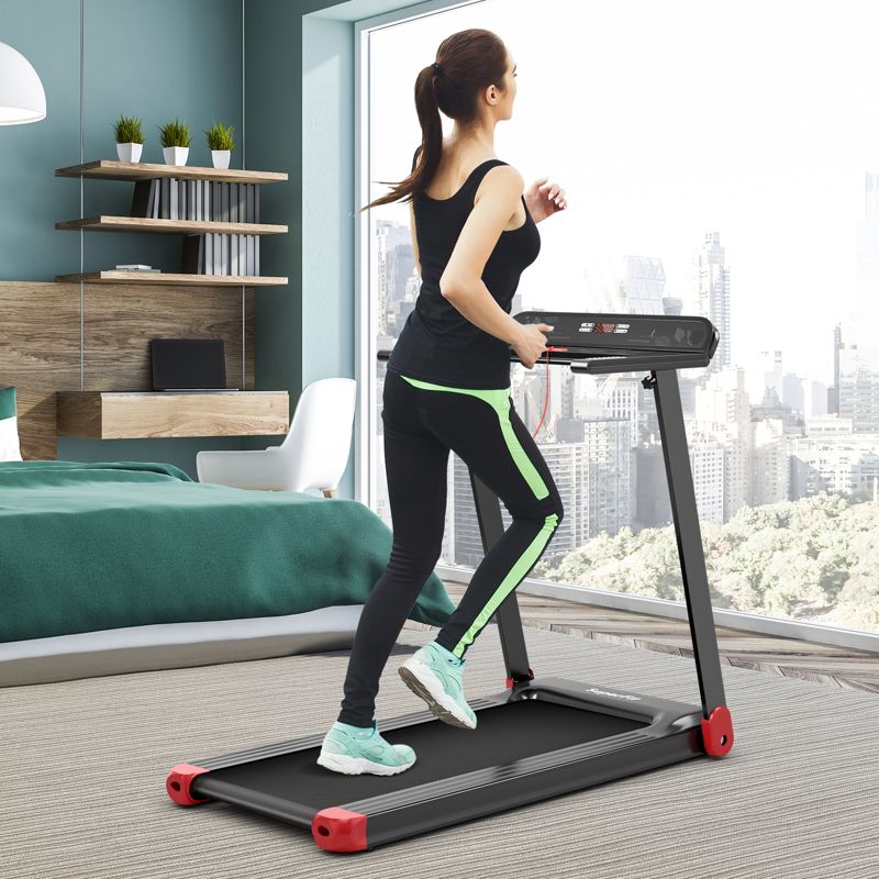 SuperFit  Folding Electric Treadmill Compact Walking Running Machine w/APP Control Speaker, 1 of 11