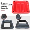 SEVOBAL Height-Adjustable Step Aerobics Platform Fitness Equipment Stepper Trainer Exercise Step Platform with 4 Riser, Red, 16"*16"*11.8" - 2 of 4