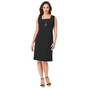 Jessica London Women's Plus Size Bi-Stretch Sheath Dress - 1 of 4